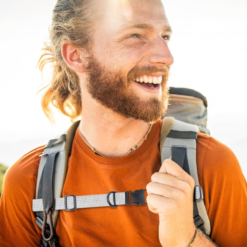 2Pair Backpack Straps, Adjustable Chest Strap for Backpack Heavy Duty