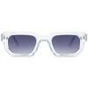 RUNHUIS Vintage Rectangle Sunglasses Women Men Retro Small Square Chunky