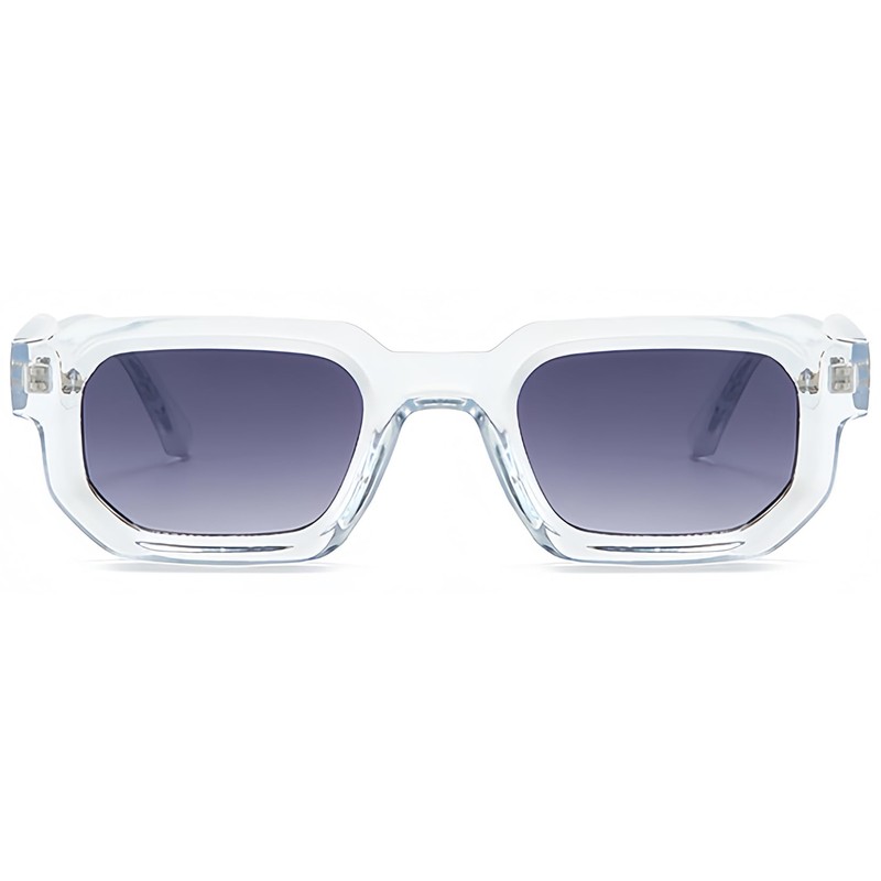 RUNHUIS Vintage Rectangle Sunglasses Women Men Retro Small Square Chunky