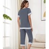 NACHILA Women's Pajamas-Viscose Made from Bamboo, Short Sleeve Pleated Pj
