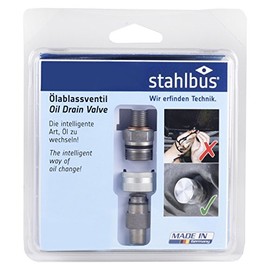 Stahlbus Stahlbus Oil Drain Valve Plug M24x1.5x12mm Steel - CLEAN, EASY, NO TOOL Oil Change - Includes Oil Drain Plug, Washer, Cap, Connector, Silicone Hose