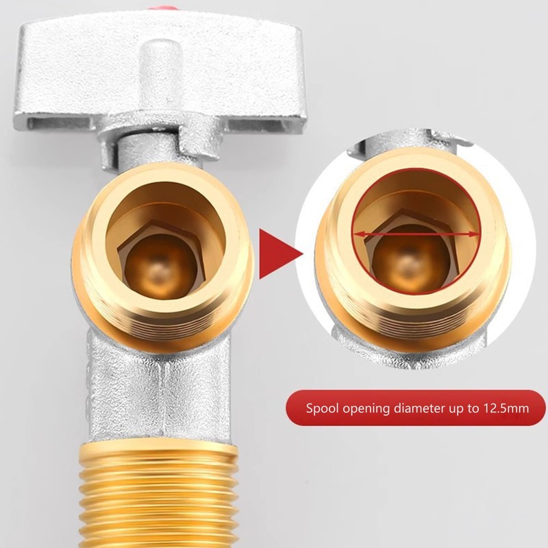 Heavy Duty Brass Valves 1/2" For Hot & Cold Water