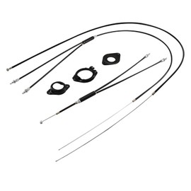 BMX Bike Brake Cable Set Gyro Brake Cables Front and Rear Brake Set Bicycle Brake Cable Housing with Spinner Rotor Bike Replacement Part(Black)