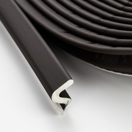 Weather Stripping Door Seal Strip - Soundproof Q-Shaped Foam for Exterior Door Frame, Large Gap Seal, Noise Cancelling, Easy to Install (Brown, 60FT)