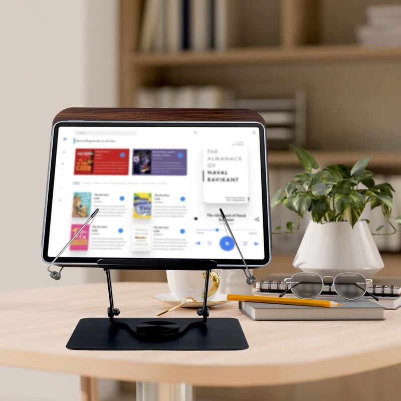comfoyar Adjustable Book Stand for Reading, Foldable Textbook Reading Stand