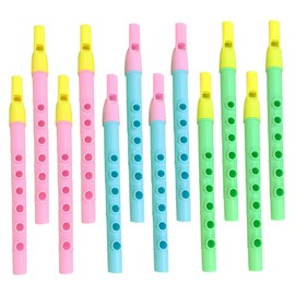 BIUDECO 12pcs Colorful Mini Recorder Flute Set for Beginner Wind Instrument Accurate Tones for Music Learning and Coordination Random Color