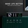 LED Music Alarm Clock 5 Adjustable Brightness 12/24H Large Display