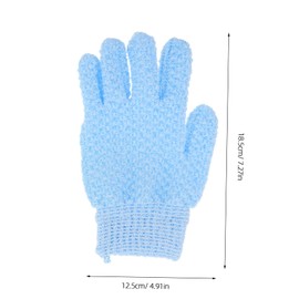 Baluue 3 Pairs Heavy Duty Exfoliating Gloves for Body Scrubbing Durable Nylon Spa Shower Mitts for Deep Exfoliation Dead Skin Removal Versatile Exfoliating Bath Gloves