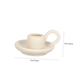 IMIKEYA 2Pcs Nordic Ceramic Candle Stand Simple Taper Candle Holder for Home Decor Minimalist Desktop