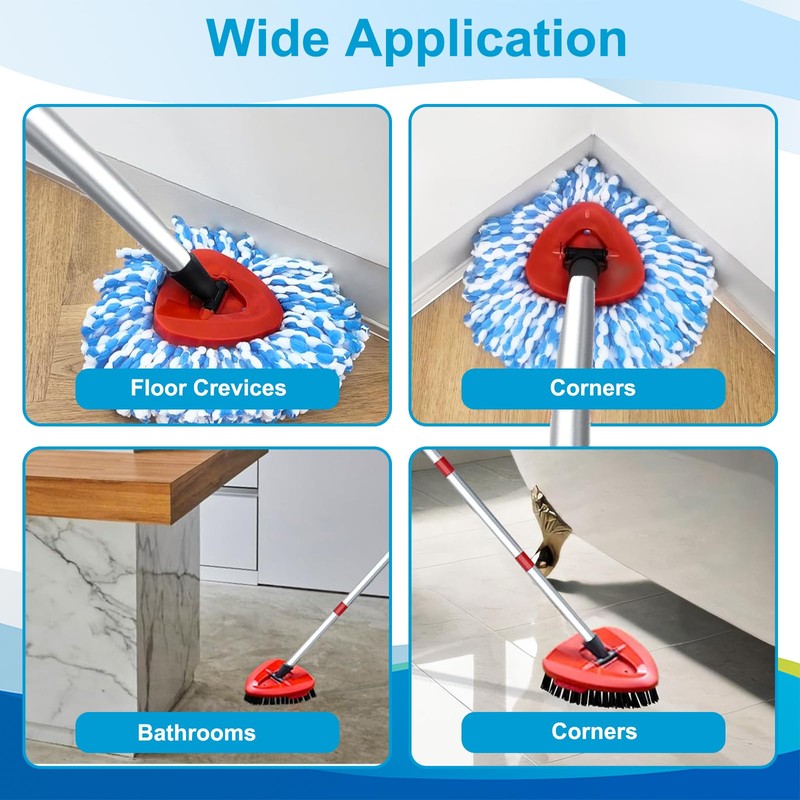 8-Pack Reusable Mop Head Replacement for O Cedar RinseClean 2-Tank