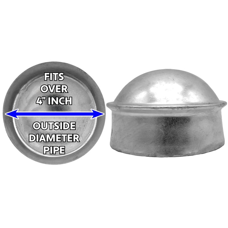 Jake Sales 4" Steel Chain Link Fence Post Cap -