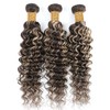 Dokksiiia Dark Brown and Light Blonde Human Hair Bundles P4/613