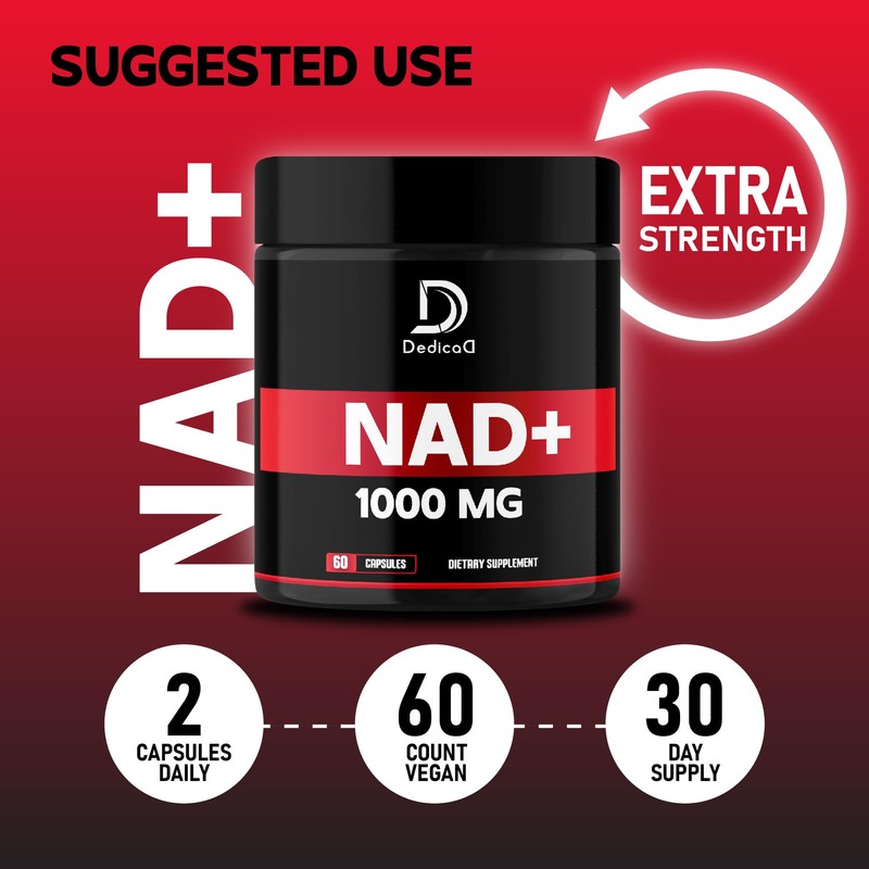 DEDICAD NAD+ Supplement 1000 mg - Pure NAD Supplement -