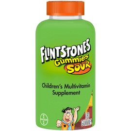 Flintstones Multi Vitmn Sour Gummies 180 Chw, Pack of 6