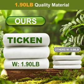 Sumfox Winter Frost Cloth Plant Frost Protection Covers 10 FT x 33 FT Reusable Cold Weather White Plant Covers Outdoor - Outdoor Frost Cloth for Protection, Seasonal Delay