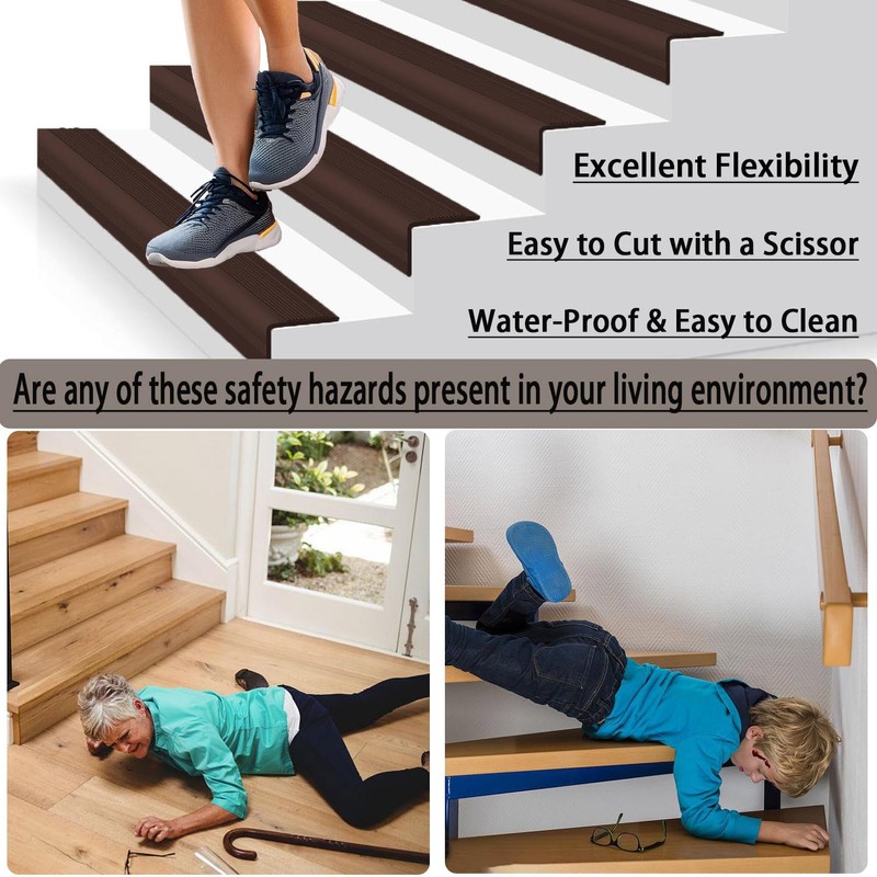 Vinyl Stair Nosing 8Ft Self Adhesive Stair Edge Protector Stair