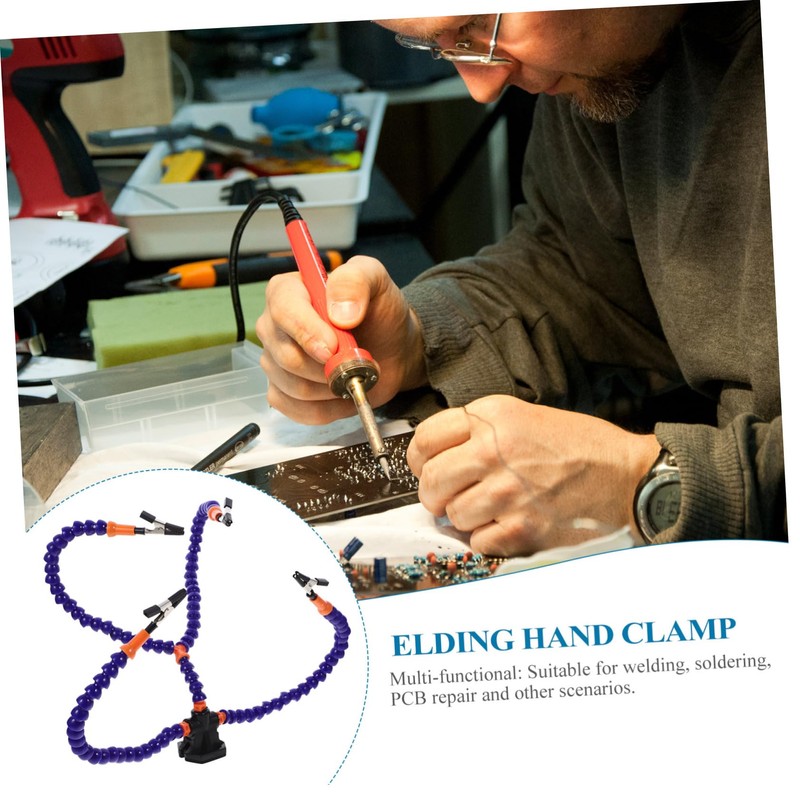 LABRIMP Soldering Third Hand Tool Flexible Arms and Non- Base