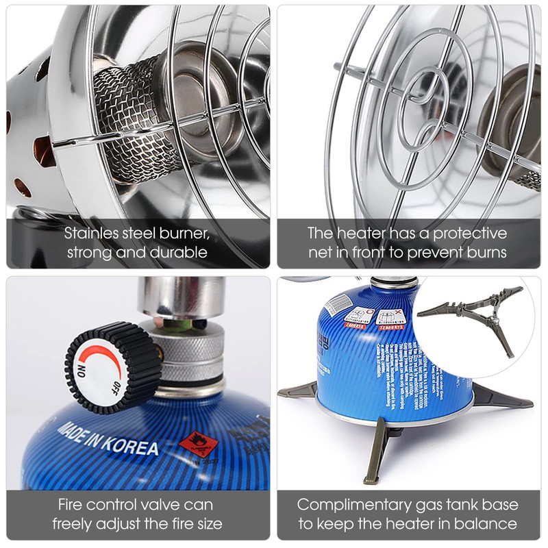 Lixada Portable Gas Camping Heater - Lightweight With Blanket and
