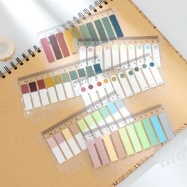 Poemtian 200 Pieces Tabs Sticky Index Tabs Page Markers Sticky Notes Writable 10 Colors Sticky Index Tabs for Pages or Book Markers, Reading Notes, Classify File (Style F)