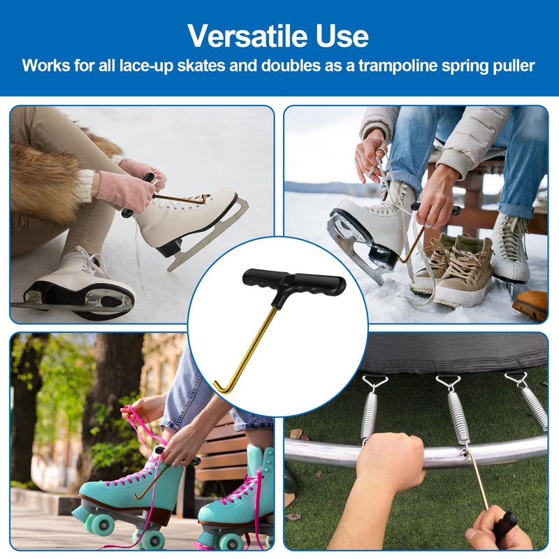 Lace Tightener Tool for Skates – Stainless Steel Hook, Thickened