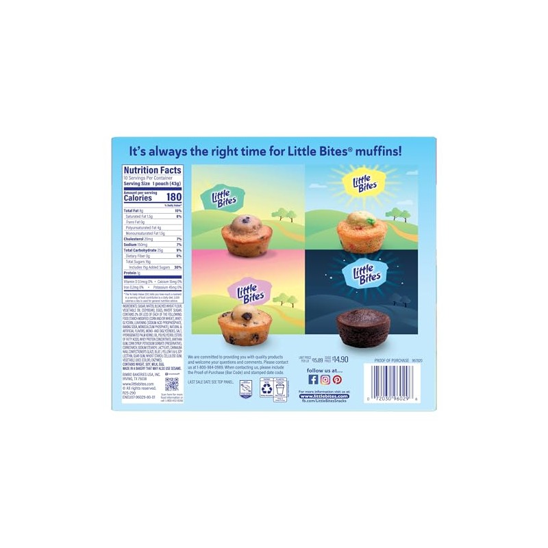 (Value Pack) Little Bites Party Cake Muffins, 10 individual packs,
