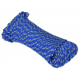 vidaXL Boat Rope Anchor Line Mooring Rope Polypropylene Rope Braided Braided Rope Blue 5 mm 25 m Polypropylene