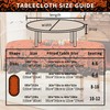 Orange Halloween Tablecloth Oval 60 x 84 Inch, Halloween Table