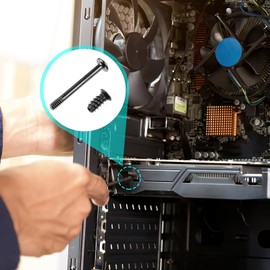 iplusmile 60pcs Computer Case Fan Screws Kit, PC Fan Screws Chassis Fan Screws Computer Screw Set Radiator Screws Flat Case Fan Screw 1