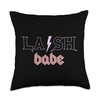 Lash Babe Lash Artist Eyelash Lash Tech Throw Pillow