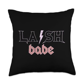 Lash Babe Lash Artist Eyelash Lash Tech Throw Pillow