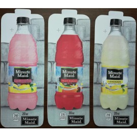 Royal Vendors (3) Royal Vendors Chameleon "Minute Maid" 20 oz Bottle Vend Labels(Flavor Strip)