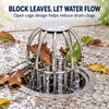 304 Stainless Steel Roof Drain Leaf Guard, 50–160mm Anti-Clog Strainer