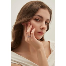 EAMTI 4MM Wedding Bands for Women Celtic Knot S925 Sterling Silver Wedding Rings Eternity Band Rings Size 10