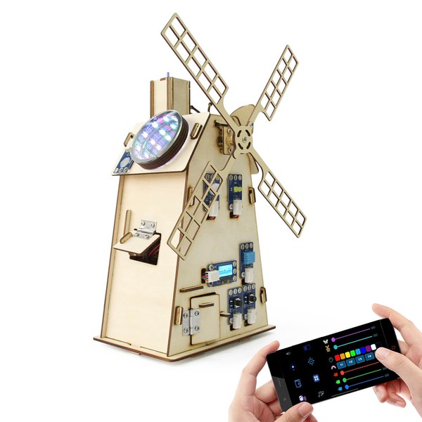 STRAYSNAIL Intelligent Windmill, Smart Home Kit for Arduino for Uno R3, DIY Sensor Kit STEM Educational Set for Kids Adults Teens