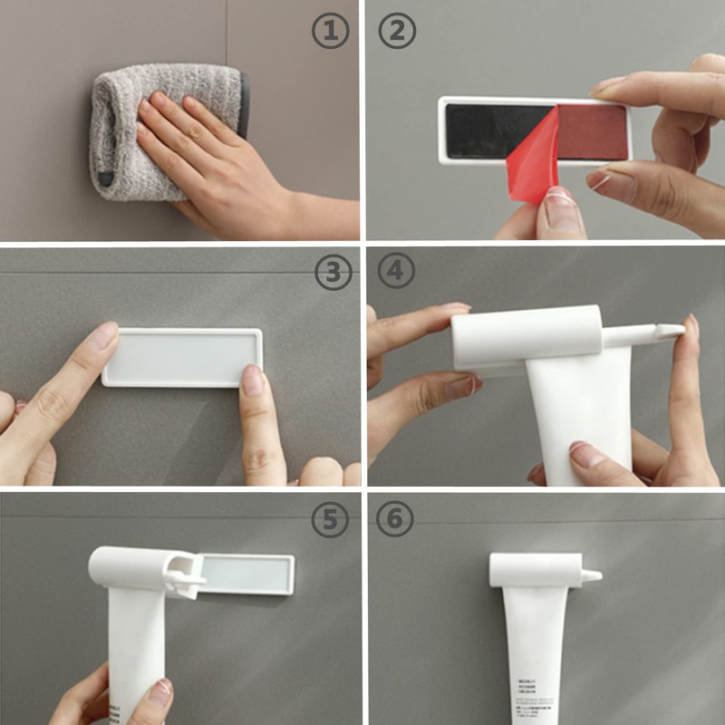 MEIJMJIA - Wall Mounted Roller Tube Toothpaste Squeezer Magnetic Suction