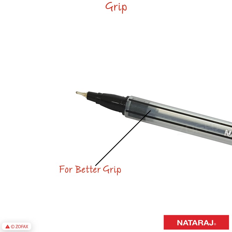 NATARAJ Mist Fine Tip Smooth Ballpoint Pens (10 x 0.7mm