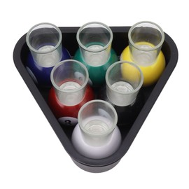 6pcs Billiards Pool Balls Shot Glasses Set Multicolor Pool Balls Drinking Glasses for Bar Gatherings