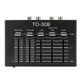 GOWENIC Phono Preamp, 2 Channel Digital Sound 3 Band Equalizer, TI NE5532 Operational Amplifier, Isolated Boost Power Supply, for Turntables Record Players