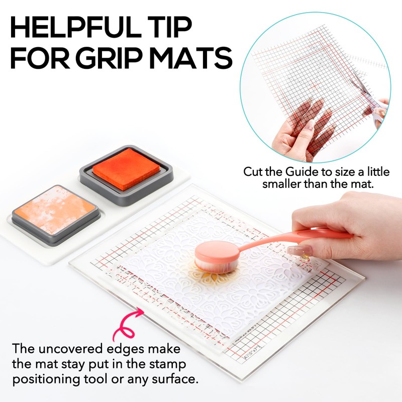OTCRAFT 3Pcs/Set 4.75x6inch Multi-Use Non-Slip Sticky Mats Fit in Stamp