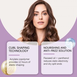 Extra Strong Scrunch Gel for Defined Curls, Hair Non-Greasy Wax Hair Stying Wax Conditioning Gel Anti-Frizz Styling Gel for Curly Hair Hair Gel