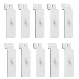 Semetall 10PCS Slatwall Hooks-Metal Slatwall Utility Hooks-Commercial Slatwall Picture Hook Notch Picture Display Hooks Hangers Painting Hook-White
