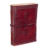 Fleur de Lis Leather Journal 13.5 x 18.5 cm Handmade