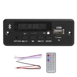 MP3 -Decoder -Board, Universal MP3 WAV Decoding Board Modul Aux FM Radio mit Call Lautsprecher -Verstärker Audioempfängermodul (Black)