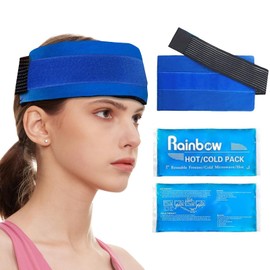 Reusable Hot and Cold Packs for Injuries, 2 Flexible Gel Ice Pack Cold Hot Compress for Joint Pain, Muscle Soreness, Tension Headache, Adjustable Therapy Wrap for Knees, Back, Shoulders, Arms and Legs