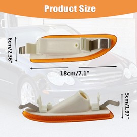 Priprilod Front Left & Right Side Marker Light Turn Signal Lamp 1 Pair Compatible With Mercedes CLK 320 350 500 2003-2009 MB2532100 MB2533100 2098200121 2098200221