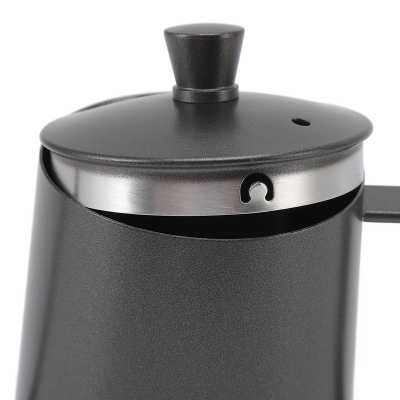 Long Narrow Coffee Kettle Black Stainless Steel Rustproof Small Pour