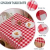 MANGATA CASA Red Gingham Tablecloth for Rectangle Tables- Checkered Table