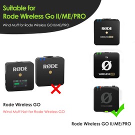 YOUSHARES Microphone Wind Muff Compatible with Rode Wireless Go 2 Mic, Rode Wireless Me Mic and Rode Wireless Pro Mic Cover Foam for Compact Wireless System to Reduce Noise(4PCS)