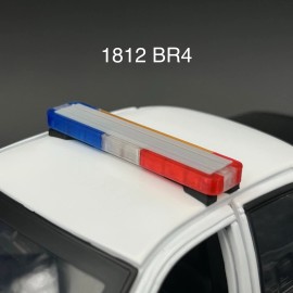 LED Ready Lightbar 1/18 LED Ready Whelen Edge Lightbar Blue Red Amber Highway Patrol Police Sheriff