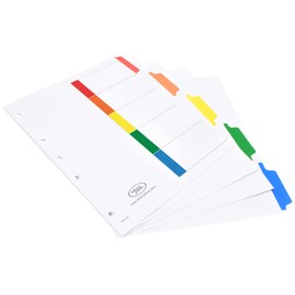 Wilson Jones P0442 Separadores de Carpeta Multidex Numerado, Uso Vertical U Horizontal, colores Brillantes, 5 Piezas